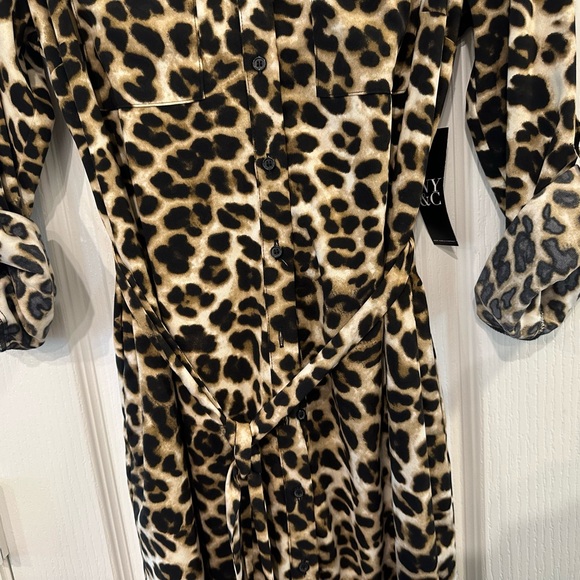 NWT New York & Co Maxi Shirtdress Size L - Picture 4 of 5